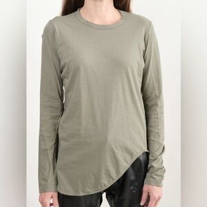 Bassike Longsleeve size small Green Athleisure Organic